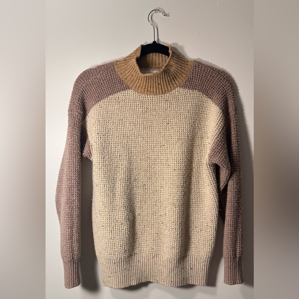 Verve Ami Women's Crewneck Sweater - Cream and Brown